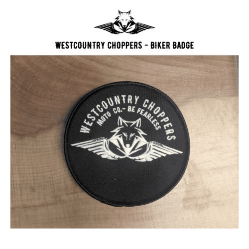 Introducing the Classic Winged Wolf Embroidered Biker Badge