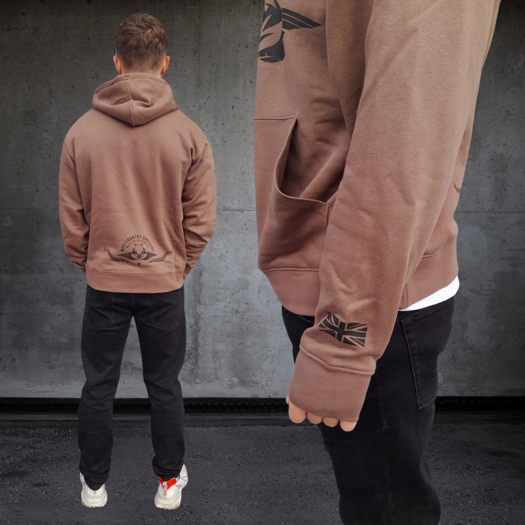 Winged Wolf Hoodies Mocha Collection - Back and Sleeve